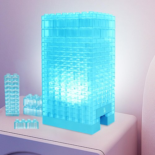 SOPHIYAYA Building Blocks Desk Lamp,Touch Desk Light 3 Brightness, Creative Play Set Blocks Classic Toy, Bedside Lamp for Kids Teens Bedroom (Blue)