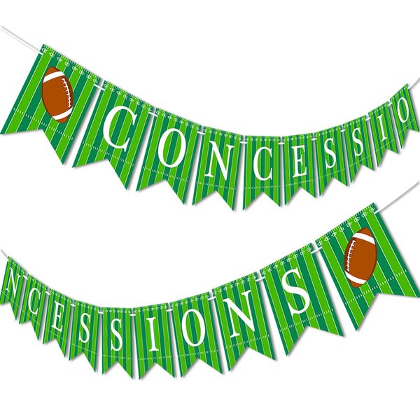 Football Banner Concessions Garland Party Supplies Decoration Sports Game Day SUPER BOWL Sunday Pre-strung