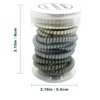 Hodooly 15 Pcs Spiral Hair Ties, Coil elastics Hair Ties, Gray Medium Spiral Hair Ties,No Crease Hair Coils, Telephone Cord Plastic Hair Ties