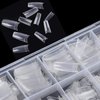 Clear and Natural Acrylic Nail Tips 1000pcs French Nail Tips For Acrylic Nails Half Cover Artificial False Nails Tips with Storage Case