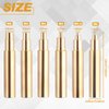 SPEEDWOX 6PCS Heat-Set Insert Tips for Threaded Inserts M2 M2.5 M3 M4 M5 M6 Soldering Tips Compatible with T18 900M Weller SP40NUS and Hakko FX-888D for Plastic 3D Printer Components