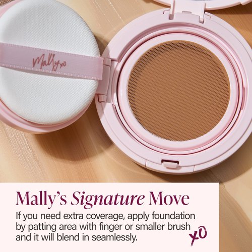 Mally Beauty Flawless Finish Transforming Effect Foundation - Medium - Full Coverage Cream Foundation - Breathable & Lightweight - Hydrating Formula with Vitamin E - Satin Finish