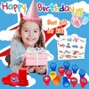 INKSOMOBA 36PCS Airplane Party Favors 24 Tattoos Sticker 12 Stamp Set - Ideal Aircraft Themed Birthday Card Decorations Supplies Goodie Bag Cute Rewards for Girls Classroom Gifts Baby Shower Prizes