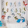 Gone Fishing Party Decorations Include Hanging Banner and Hanging Swirl Fishing Party Supplies Fishing Theme Birthday Party Decor