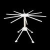 Ourokhome Collapsible Pasta Drying Rack, Plastic Foldable Homemade Fresh Spaghetti Stand Dryer Noodle Hanger for Kitchen with 10 Arms, Stable, Easy Storage, Quickly Set Up (White)