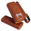 AMANCY Portable Cigar Case Flask Gift Set - 2 Finger Cigar Case with 2 Oz Stainless Steel Flask and Cutter