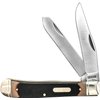Old Timer 296OT Trapper 7.3in S.S. Traditional Folding Knife with 3.2in Clip Point Blade and Sawcut Handle for Outdoor, Hunting, Camping and EDC
