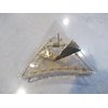Generic Clear transparent triangle bronze design hair claw clip for medium fine hair (Color: Gold design), 1 Count (Pack of 1)