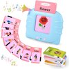 Preschool Audible Talking Flash Cards Electronic Early Education Machine with 112pcs Cards Double-Side Sight Words Learning Resource Interactive Toys Flashcard Toddlers Age 1-6 Years Gift Box (Blue)