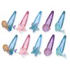 Hair Clips for Girls, Cute Hair Clips Metal Snap Hair Pins Sparkly Hair Styling Accessories for Girls Kids (Sea)