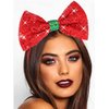 Catery Christmas Bow Headband Red Sequin Bow Headband Christmas Hair Bow Accessories for Women