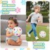 2 Pieces Paw Soccer Ball White Kids Soccer Ball Size 2 Toddler Soccer Ball Small Soccer Ball Mini Soccer Ball Kids Toys For Grass 3-8 Boys Girls Practice Game Festival Birthday Gift Indoor Outdoor