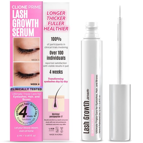 Clione Prime Korean Lash Serum - Sérum Para Pestañas Eyelash Serum to Grow Lashes Eyebrow Serum Eyelash Growth Serum Suero Para Pestañas Crecimiento Suero De Pestañas