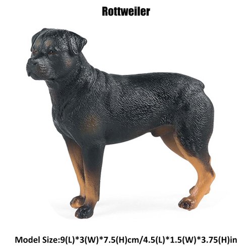 JOKFEICE Farm Animal Figurines, Realistic Rottweiler Fairy Garden Accessories, Learning Toys for Science Project, Birthday Cake Topper Gift for Kids
