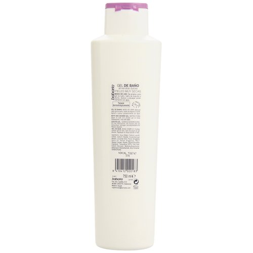 Babaria Shower Gel with Sweet Almond Oil for Very Dry Skin, 750ml / 25.5 Oz