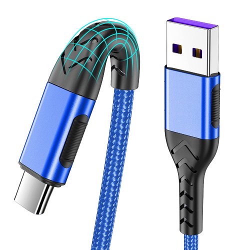 Durcord USB C Cable, 2Pack 10ft Fast Charging 10 Feet Type Cord Cable for Android Phone Pad Laptop, Foot Charger Premium Nylon Braided Only for A-C Sam Sung and Android-Blue
