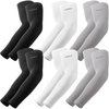YQXCC 6 Pairs Arm Sleeves, Cooling UV Sun Protection Sports Compression Sleeves for Men Women, Golf Basketball Arm Sleeves