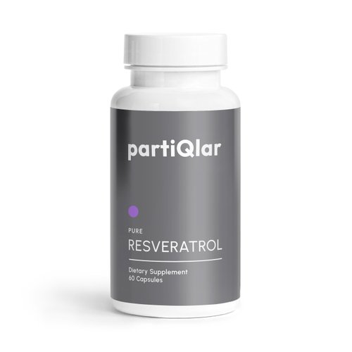 partiQlar High Purity Trans Resveratrol Supplement 500mg - Each Capsule Exceeds 98% Purity - 3rd Party Tested - Vegan - Sirtuin Activating and Cell Protecting Supplement - 60 Capsules