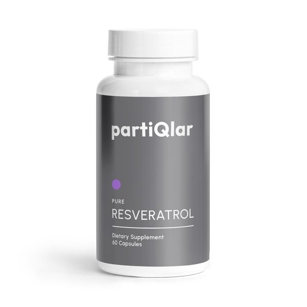 partiQlar High Purity Trans Resveratrol Supplement 500mg - Each Capsule Exceeds 98% Purity - 3rd Party Tested - Vegan - Sirtuin Activating and Cell Protecting Supplement - 60 Capsules
