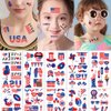 4th of July Temporary Tattoo, 10 Sheets Fourth of July Tattoo Stickers for Independence Day Party Supplies
