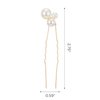 SWEETV Bridal Hair Pins Pearl Headpiece for Brides, Bridesmaids, and Flower Girls - 3Pcs Wedding Hair Clips and Pieces