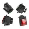 Red Green Light DPST ON-OFF Snap in Boat Rocker Switch 4 Pin 2 Position Waterproof Dustproof Red Green Lamp Rocker Switch 220V Rated Voltage 4 Pcs/Set