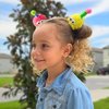 Z-CHARMMY Fluffy Pom Poms Hair Clips, Crazy Hair Day Accessories for Girls, Cartoon Hair Clips for Toddler, Quirky Little Monster Barrettes, Christmas Stocking Stuffers for Kids, 5 Pieces