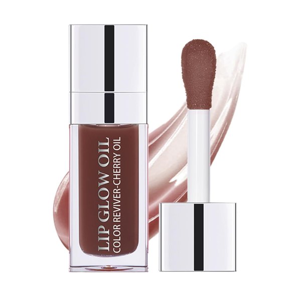 MAEPEOR Hydrating Lip Glow Oil 10 Colors Moisturizing Lip Oil Gloss Non-sticky Transparent Lip Gloss Long Lasting Nourishing Tinted Lip Balm with Big Brush Head (IColors 16)
