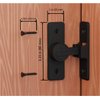 Barn Door Lock Latch – 90-Degree Barn Door Latch Sliding Lock – Home Security Door Lock for Bathroom, Garage, Bedroom, Cabinet, Barn – Durable Zinc Alloy Security Door Lock