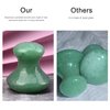 ideayard Mushroom Gua sha 2Pcs Jade Eye Massage Facial Tool Smooth Cute Mushroom Shaped Scraping for Women SPA Lift Remove Wrinkles (Green(2pcs）)