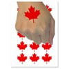 Canada Maple Leaf Temporary Tattoo Water Resistant Fake Body Art Set Collection - 15 2" Tattoos (1 Sheet)