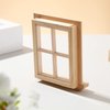 JOINPAYA 2 Pcs Miniature Dollhouse Window Frames: Wood Dollhouse Window Models Tiny Furniture DIY Dollhouse Bedroom Accessories for Micro Scene Craft