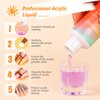 SAVILAND Acrylic Nail Kit for Beginner: Nudes Pink White Clear Acrylic Powder Monomer Liquid Set 10ml Non-acid PH Bond Acrylic Nail Brushes for Beginners Practice DIY Acrylic Nails Extension Gift Set