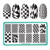 Maniology Checkmate Nail Stamping Plate, Chessboard-Inspired Manicure, Checkered Nail Art Designs