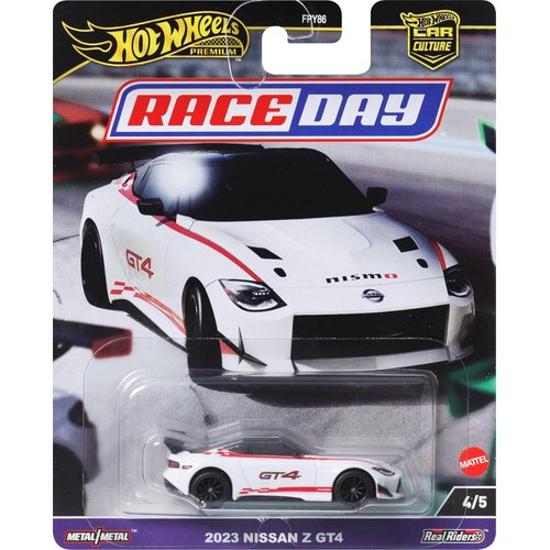 1:64 Scale Diecast Model Car Compatible with Hot Wheels Car Culture Race Day D Case Set of 5 Cars, FPY86-961D