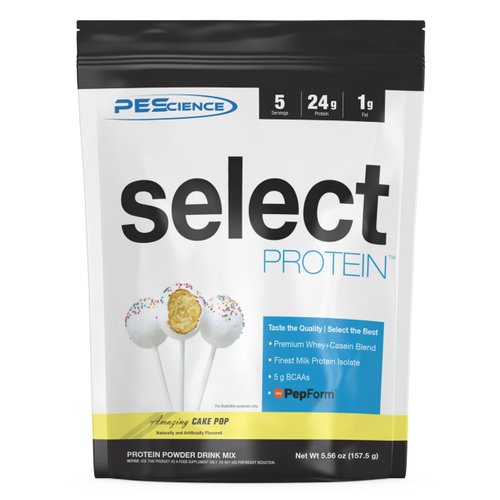 PEScience Select Low Carb Protein Powder, Cake Pop, 5 Serving, Keto Friendly and Gluten Free
