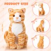 Libima 13 Inch Orange Cat Stuffed Animal Plush Toy Realistic Cat Plush Toy Soft Cute Stuffed Kitten for Valentine's Day Birthday Party Favors Bedroom Sofa Car Home Decor