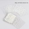 30Sheets Floral Nail Art Stickers Decals 3D Self Adhesive White Flower Designs Nail Supplies White Flower Stickers with Rhinestones Nail Decorations for Women Manicure Charms Transfer Tool Nail Wraps