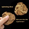 7-in-1 Spinner DND Dice Set, Rotate Metal Rotate Dungeons and Dragons DND Compass Dice, Cool RPG Role Playing Table Game Dice（Gold）
