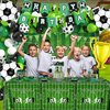 Soccer Birthday Party Decorations 87Pcs Soccer Birthday Party Supplies Including Tablecloth Backdrop Banner Cake Topper Latex Balloons Foil Balloons Decorations Kit