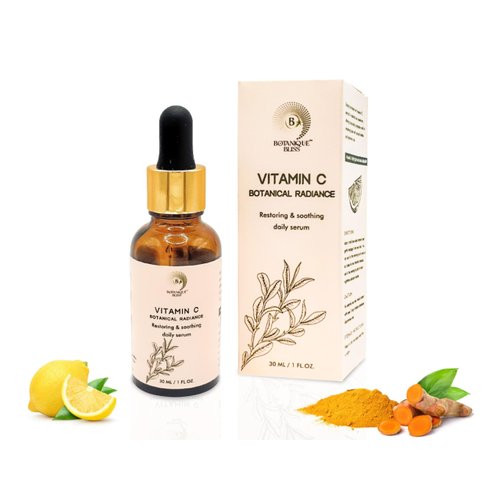 Vitamin C Face Serum - Brightening, Hydrating, Glowing Skin with Hyaluronic Acid, Turmeric, Vit E, Green Tea Extract, Anti Aging for Fine Lines & Wrinkles, Under Eye, Dark Spot Remover Serum – 1 Fl Oz