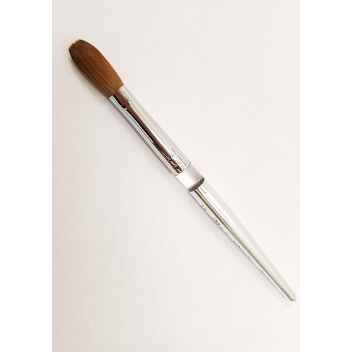 Petal Kolinsky Silver Handle Acrylic Nail Brush Manicure Powder (Size 16)