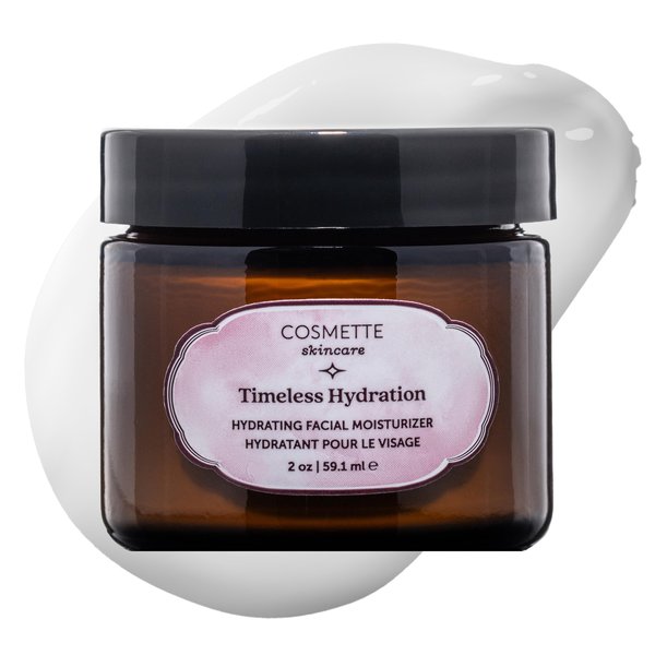 Cosmette Skincare Timeless Hydration Facial Moisturizer, Anti-Aging Face Cream with Rosehip and Meadowfoam Seed Oil, Hyaluronic Acid, and Vitamin C + E, 2 Fl Oz