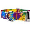 Country Brook Petz - Paint Splatter Premium Dog Collar - Groovy Collection with 12 Far Out Designs (1 Inch, Medium)