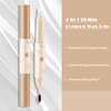 Boobeen Brow Wax Clear, Waterproof Eyebrow Wax Styling Pencil, Shaping with Slanted Tip Application, Long-Lasting Hold