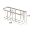 iDesign Rust-Resistant Stainless Steel Sponge Holder for Kitchen Sink with Suction Cups, The Gia Collection - Set of 1, Satin