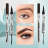 JOSURBEAUTY 2-in-1 Eyebrow Pencil with Sealing Glue - All Day Makeup, Waterproof eyebrow,Double Ended, Medium Brown