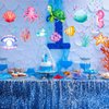 Colarr 54 Pieces Ocean Sea Party Hanging Decorations Ocean Party Hanging Swirls Ocean Animals Themed Party Supplies ocean sea Birthday Party Ceiling Decor Sea Animals Turtle Baby Shower Decor