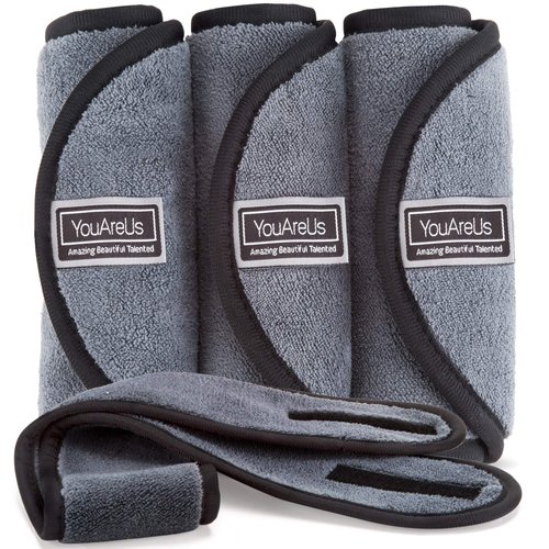 Makeup Remover Cloth Towel Set, 𝟯 𝗣𝗮𝗰𝗸 𝗮𝗹𝘀𝗼 𝗶𝗻𝗰𝗹𝘂𝗱𝗲𝘀 𝗦𝗽𝗮 𝗛𝗲𝗮𝗱𝗯𝗮𝗻𝗱 𝗮𝗻𝗱 𝗖𝗼𝘀𝗺𝗲𝘁𝗶𝗰 𝗕𝗮𝗴, by YouAreUs. Microfiber Cloth, Leaving Skin Feeling Cleaner!