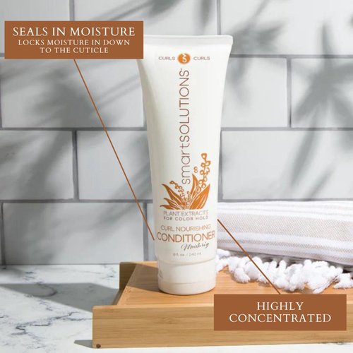 smartSOLUTIONS Curl Nourishing Conditioner, 8 oz | Defines Curls | Increases Shine | Revives Curls | Paraben-Free